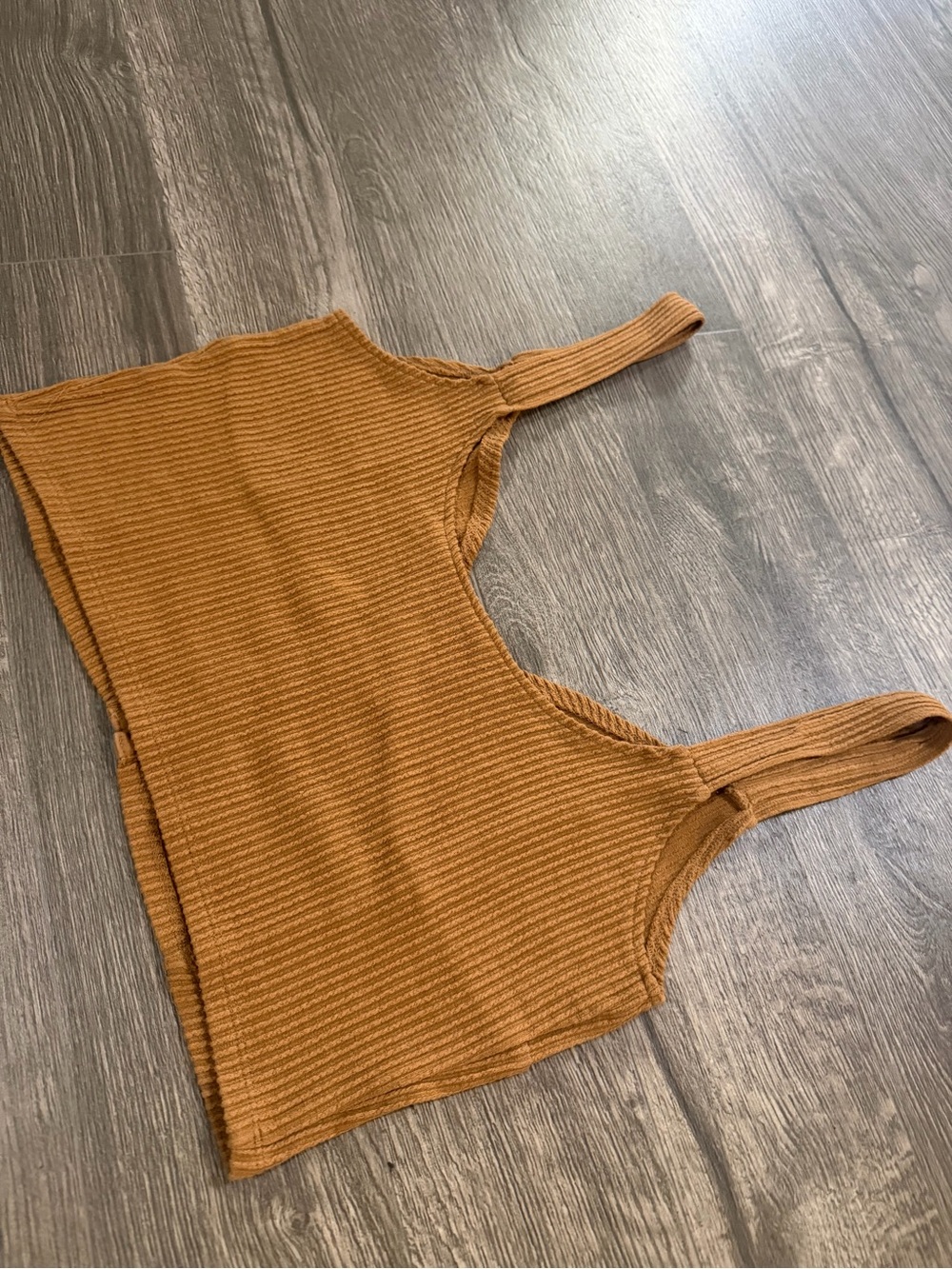 Pacsun Rust Ribbed Square Neck Tank Top - Picture 3 of 3